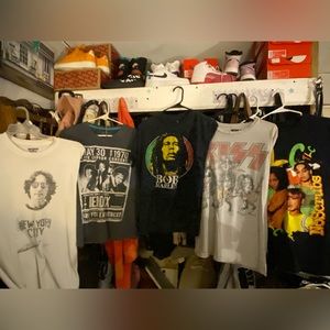 Lot of old school band tees